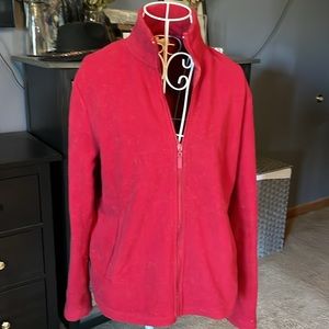 Beautiful deep red full zip fleece